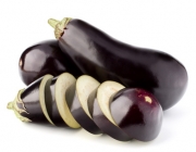 Eggplant or aubergine vegetable isolated on white background cutout