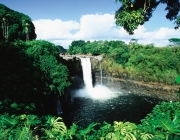 Waianuenue, also known as Rainbow Falls. Island of Hawaii.