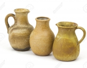 Clay pots, old ceramic vases