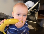 Comendo Banana Orgânica 6