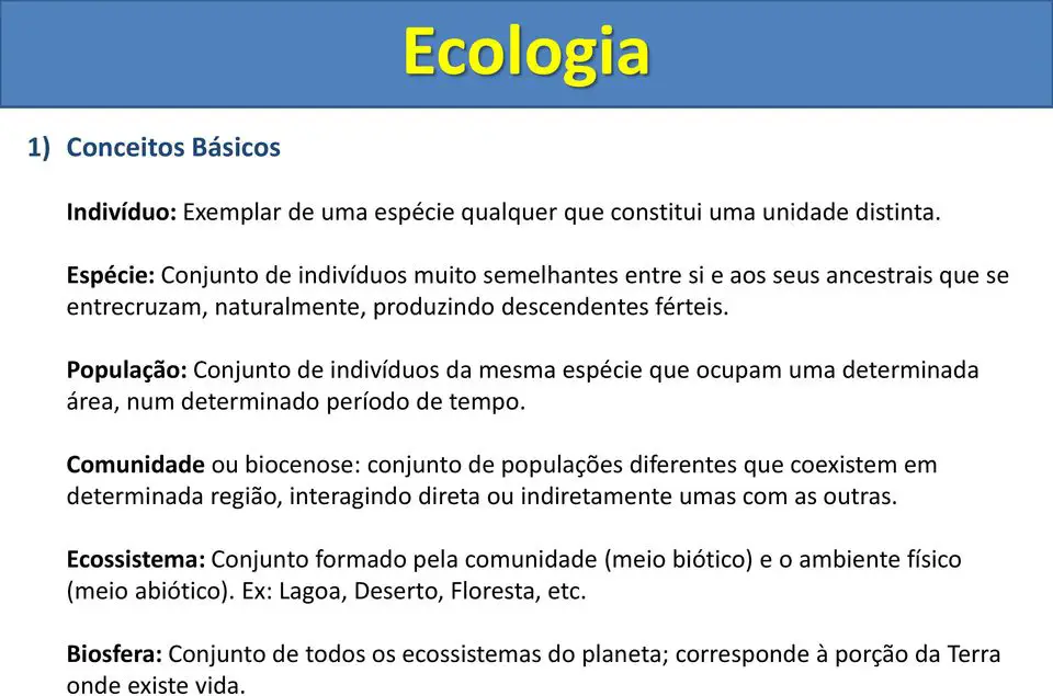 Conceitos Básicos da Ecologia 6