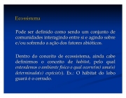 Definição de um Ecossistema 2