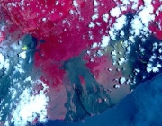 Erupção Kilauea Vista do Espaço 1