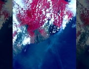 Erupção Kilauea Vista do Espaço 4
