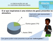 O ar que respiramos é uma mistura de gases presentes na atmosfera. Qual será o gás representado pela letra A? A. Que gases podem estar presentes na parcela outros gases ?