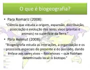 Introdução à Biogeografia 1
