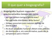 Introdução à Biogeografia 2