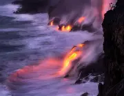 Vulcão Kilauea - Derramamento de Lava no Mar 5