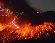 Vulcão Sakurajima Em Erupção 1