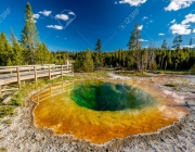 Hot thermal spring in Yellowstone