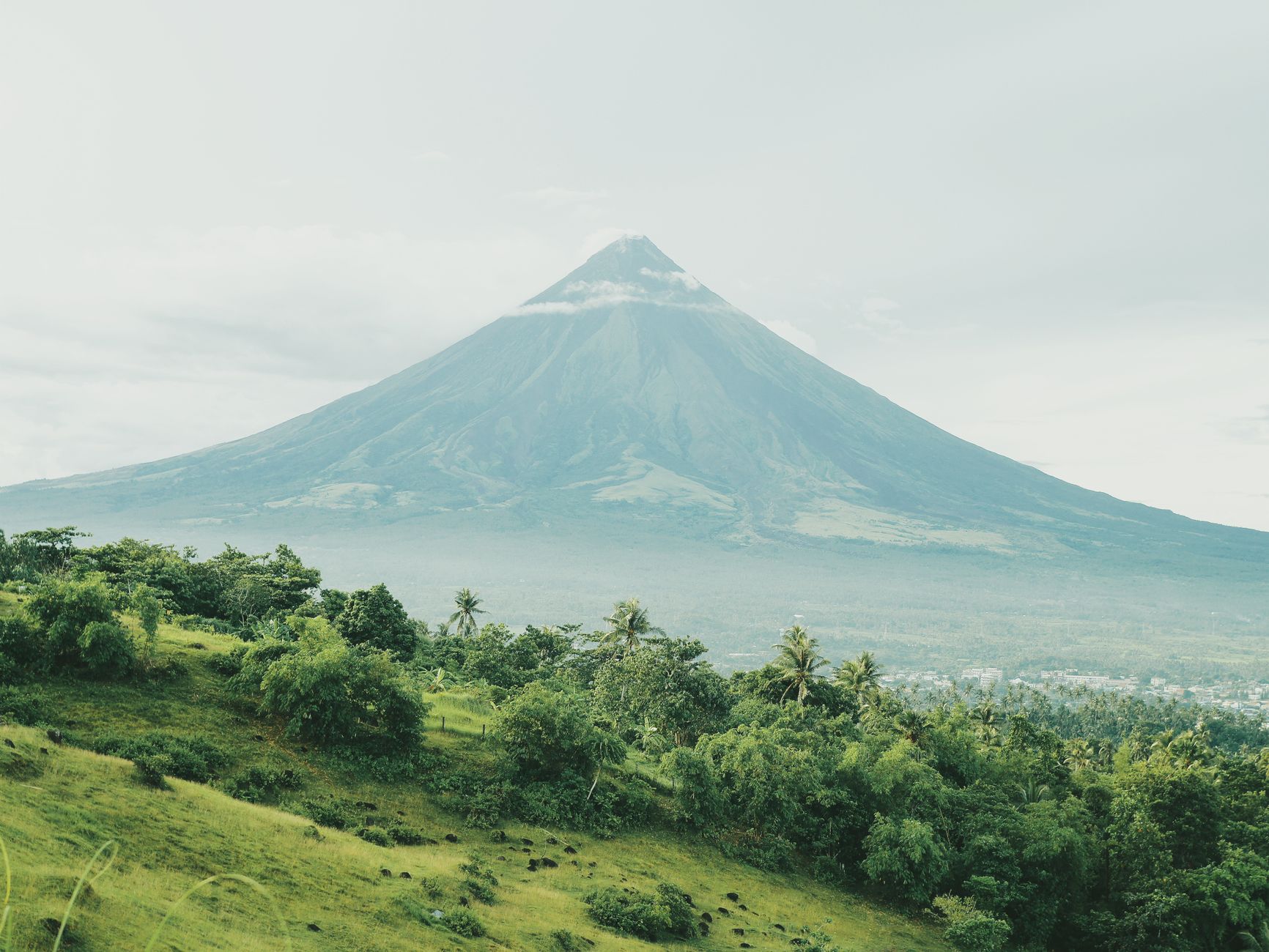 Vulcão Mayon Em Erupção Século 20