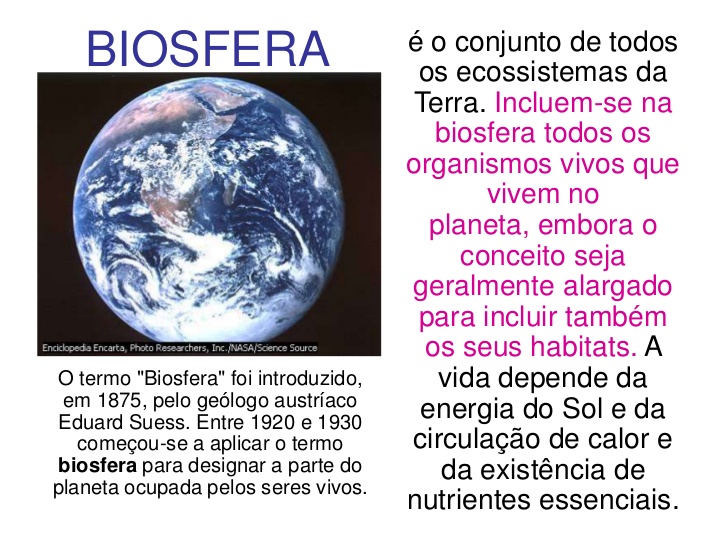 Conceito de Biosfera