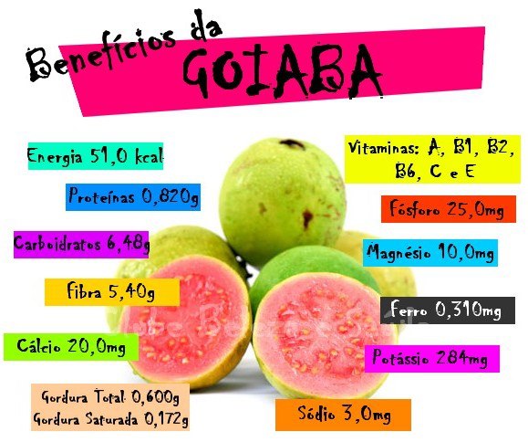 Benefícios da Goiaba - Vitaminas 