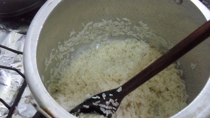 Preparando Arroz na Panela de Pressão