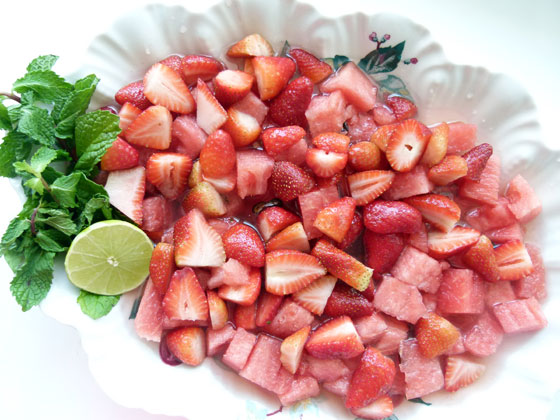 Salada de Morango e Limão