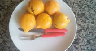 Mangostão Amarelo no Prato