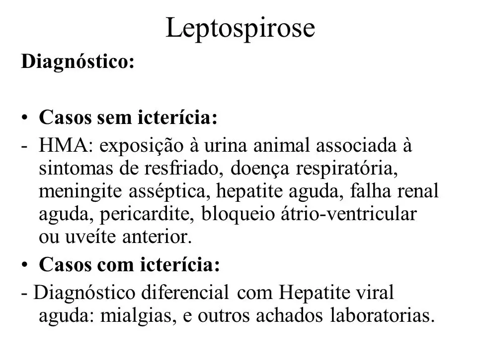 Diagnóstico da Leptospirose
