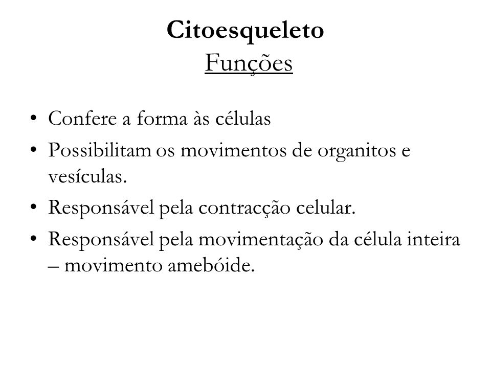 Funções do Citoesqueleto