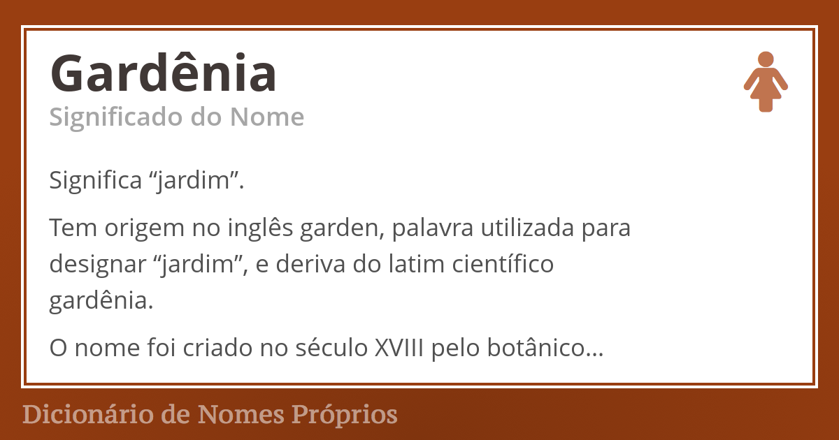 Significado De Gardênia 