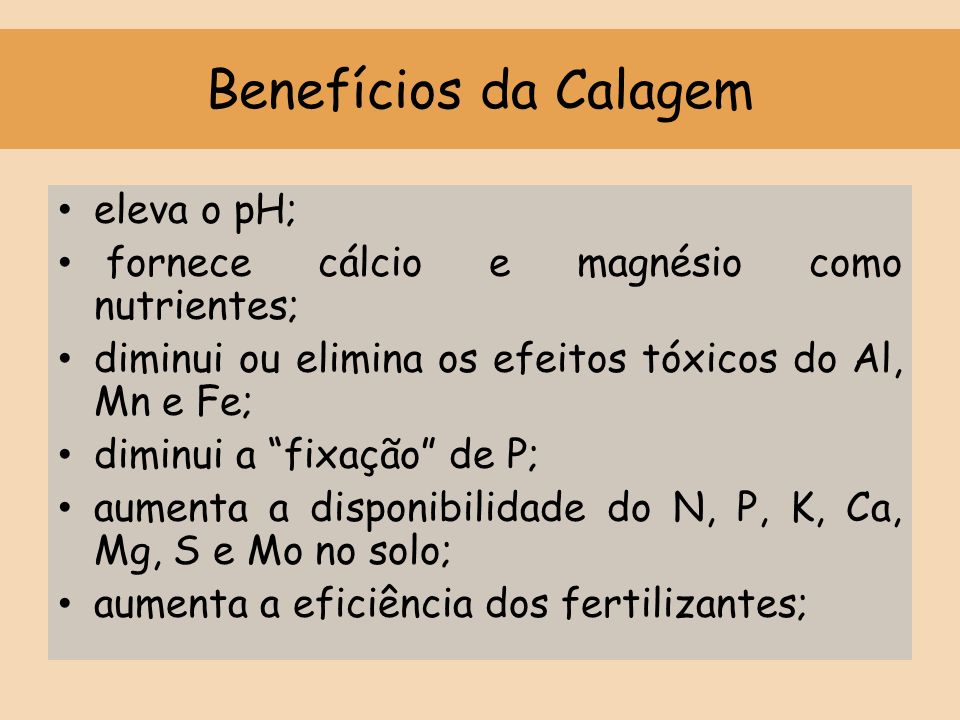 Benefícios da Calagem