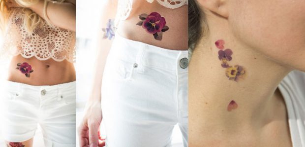 Três Sugestões de Tatuagem com Flor Amor Perfeito
