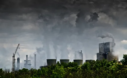 poluição atmosférica na natureza