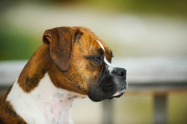 Cachorro Boxer de Perfil