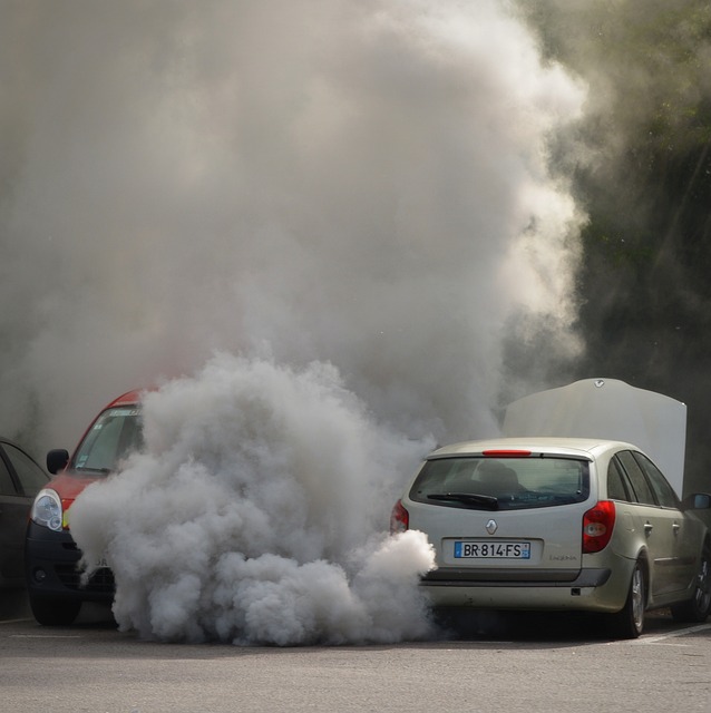 Fumaça dos Carros Poluindo o Ar