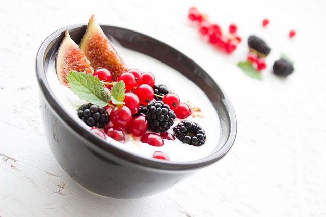 Iogurte com Figo e Frutas Vermelhas