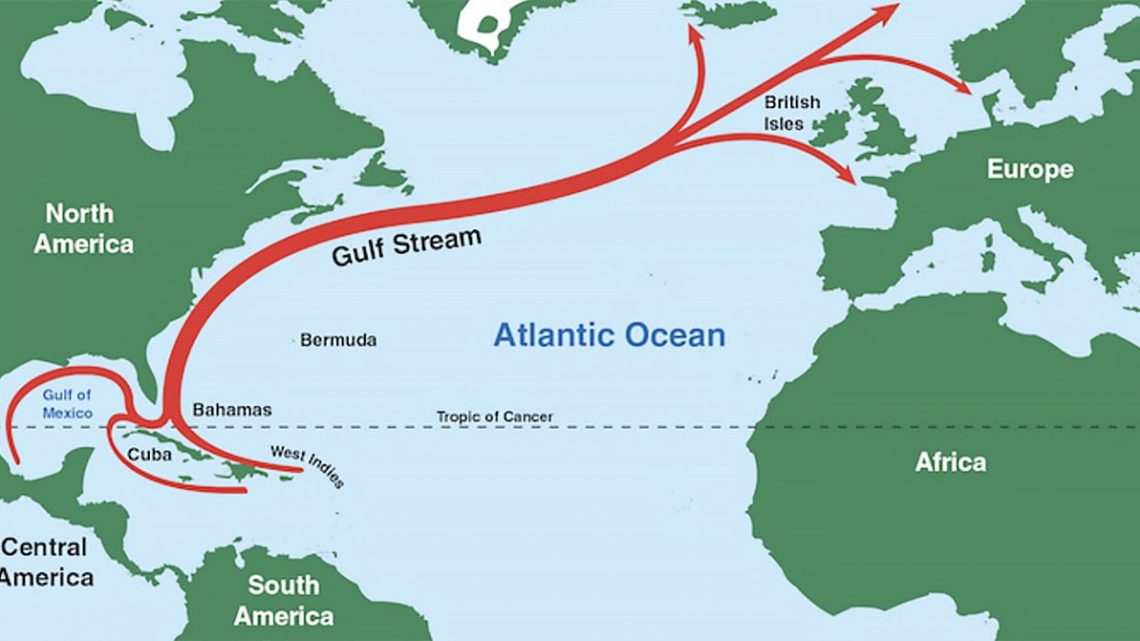 O que é a Corrente do Golfo e como ela afeta o clima?