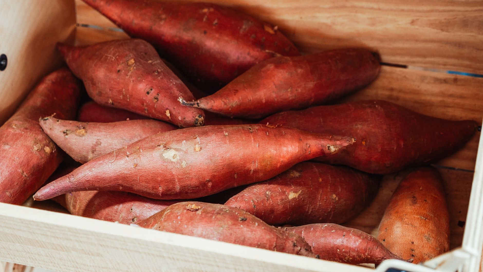 Batata inglesa cortada mostrando a polpa rica em amido, carboidrato complexo